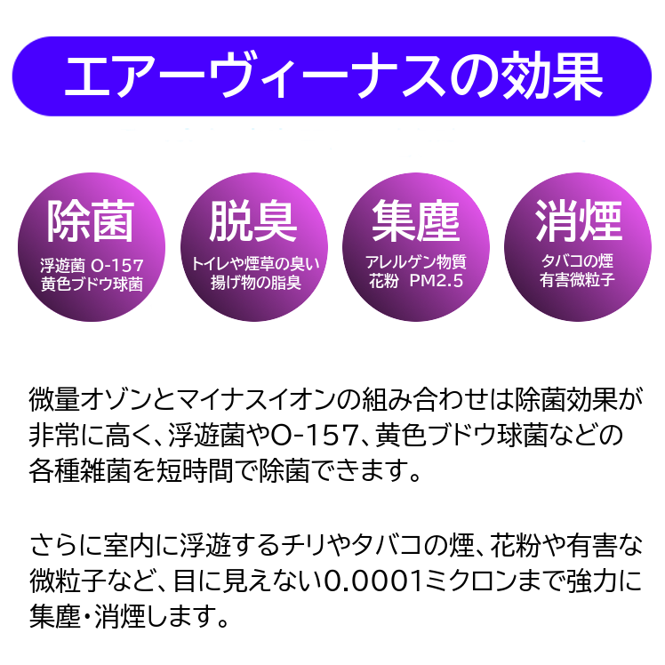 エアーヴィーナス 低濃度オゾン+マイナスイオン 共立電器産業